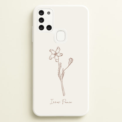 Inner Peace  - Clean Girl Aesthetic Phone Case for Galaxy A21s