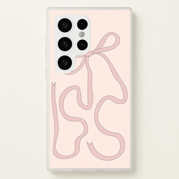 Pink Ribbon  - Clean Girl Aesthetic Phone Case for Galaxy S24 Ultra