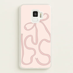 Pink Ribbon  - Clean Girl Aesthetic Phone Case for Galaxy S9