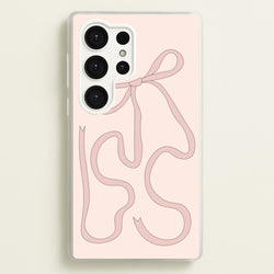 Pink Ribbon  - Clean Girl Aesthetic Phone Case for Galaxy S25 Ultra