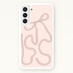 Pink Ribbon  - Clean Girl Aesthetic Phone Case for Galaxy S22 Plus