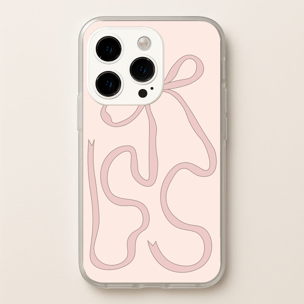 Pink Ribbon  - Clean Girl Aesthetic Phone Case for iPhone 15 Pro Max