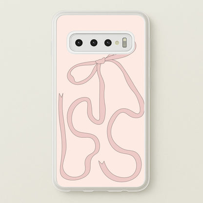 Pink Ribbon  - Clean Girl Aesthetic Phone Case for Galaxy S10