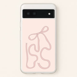 Pink Ribbon  - Clean Girl Aesthetic Phone Case for Google Pixel 7a