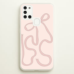 Pink Ribbon  - Clean Girl Aesthetic Phone Case for Galaxy A21s