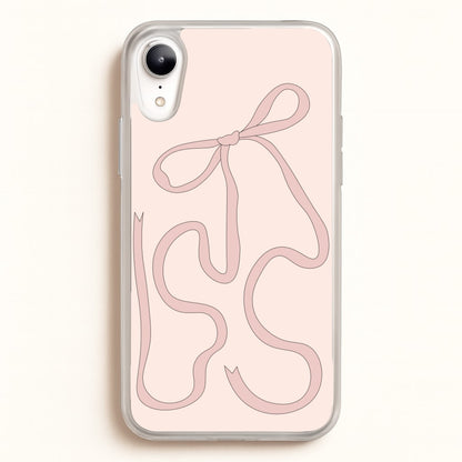 Pink Ribbon  - Clean Girl Aesthetic Phone Case for iPhone XR