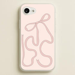 Pink Ribbon  - Clean Girl Aesthetic Phone Case for iPhone 16e