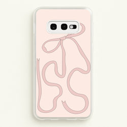 Pink Ribbon  - Clean Girl Aesthetic Phone Case for Galaxy S10e