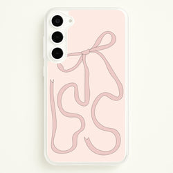Pink Ribbon  - Clean Girl Aesthetic Phone Case for Galaxy S23 Plus
