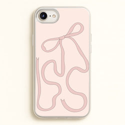 Pink Ribbon  - Clean Girl Aesthetic Phone Case for iPhone 6 / 7 / 8 / SE