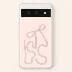 Pink Ribbon  - Clean Girl Aesthetic Phone Case for Google Pixel 8a