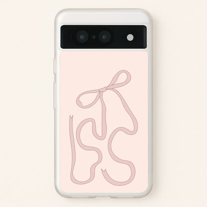 Pink Ribbon  - Clean Girl Aesthetic Phone Case for Google Pixel 8