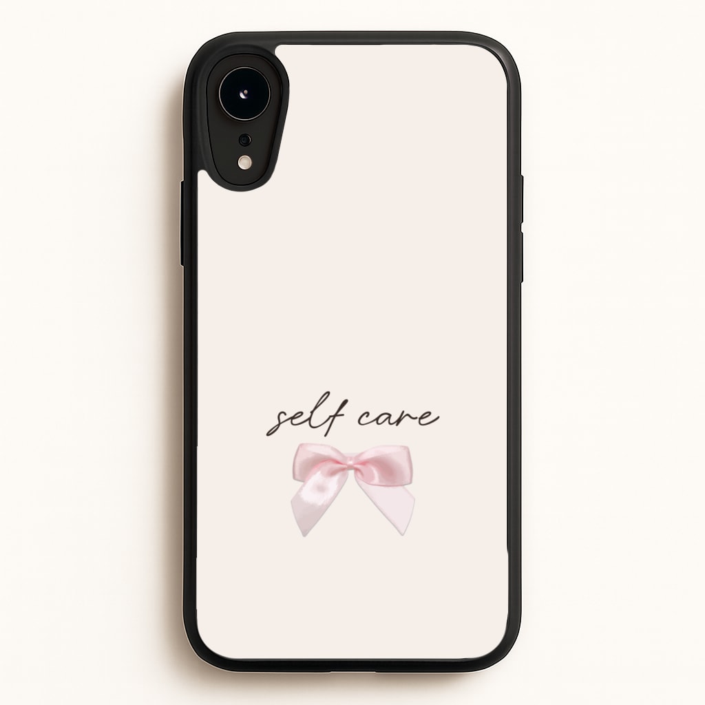 Self Care  - Clean Girl Aesthetic Phone Case for iPhone XR