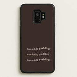 Manifesting Good Things  - Clean Girl Aesthetic Phone Case for Galaxy S9