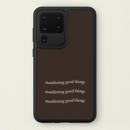 Manifesting Good Things  - Clean Girl Aesthetic Phone Case for Galaxy S20 Ultra