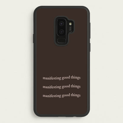 Manifesting Good Things  - Clean Girl Aesthetic Phone Case for Galaxy S9 Plus