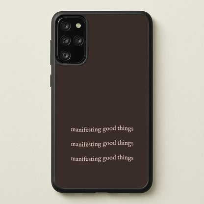 Manifesting Good Things  - Clean Girl Aesthetic Phone Case for Galaxy S20 Plus