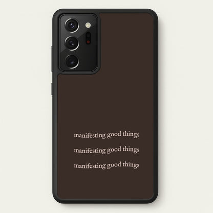 Manifesting Good Things  - Clean Girl Aesthetic Phone Case for Galaxy Note 20 Ultra