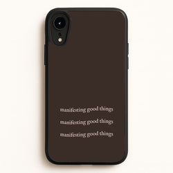 Manifesting Good Things  - Clean Girl Aesthetic Phone Case for iPhone XR