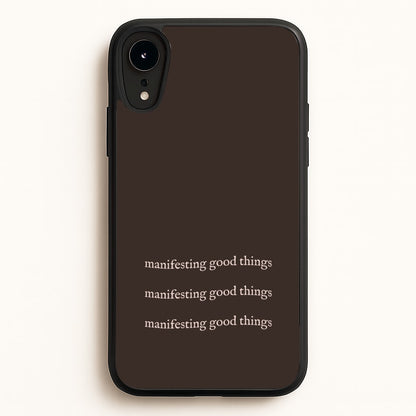 Manifesting Good Things  - Clean Girl Aesthetic Phone Case for iPhone XR