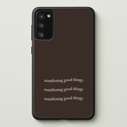 Manifesting Good Things  - Clean Girl Aesthetic Phone Case for Galaxy S20