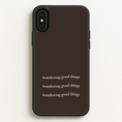 Manifesting Good Things  - Clean Girl Aesthetic Phone Case for iPhone XS Max