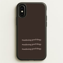 Manifesting Good Things  - Clean Girl Aesthetic Phone Case for iPhone X / XS