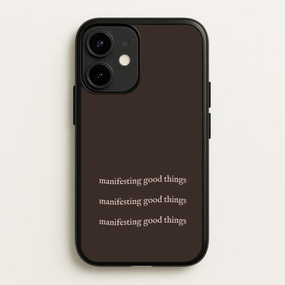 Manifesting Good Things  - Clean Girl Aesthetic Phone Case for iPhone 12 / 12 Pro