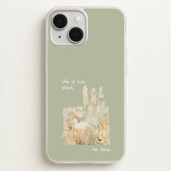 Life Is Too Short  - Clean Girl Aesthetic Phone Case for iPhone 13 Mini
