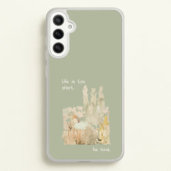 Life Is Too Short  - Clean Girl Aesthetic Phone Case for Galaxy A34