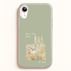 Life Is Too Short  - Clean Girl Aesthetic Phone Case for iPhone XR