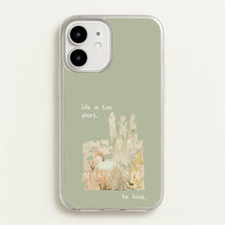 Life Is Too Short  - Clean Girl Aesthetic Phone Case for iPhone 12 Mini