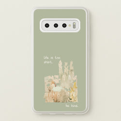 Life Is Too Short  - Clean Girl Aesthetic Phone Case for Galaxy S10