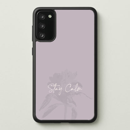 Mauve Stay Calm  - Clean Girl Aesthetic Phone Case for Galaxy S20