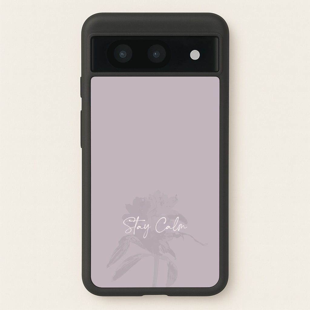 Mauve Stay Calm  - Clean Girl Aesthetic Phone Case for Google Pixel 8a