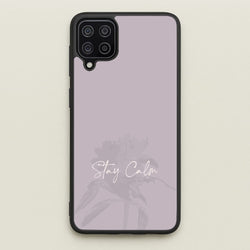 Mauve Stay Calm  - Clean Girl Aesthetic Phone Case for Galaxy A12