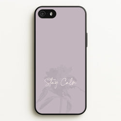 Mauve Stay Calm  - Clean Girl Aesthetic Phone Case for iPhone 5 / 5s / SE 2016