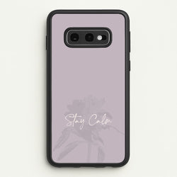 Mauve Stay Calm  - Clean Girl Aesthetic Phone Case for Galaxy S10e