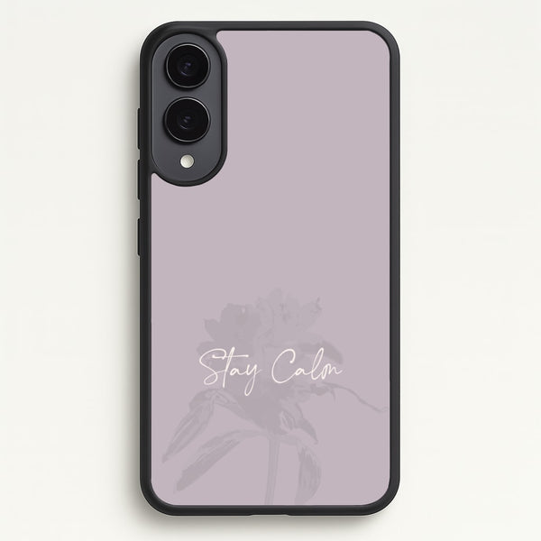 Mauve Stay Calm  - Clean Girl Aesthetic Phone Case for Galaxy S25 Edge