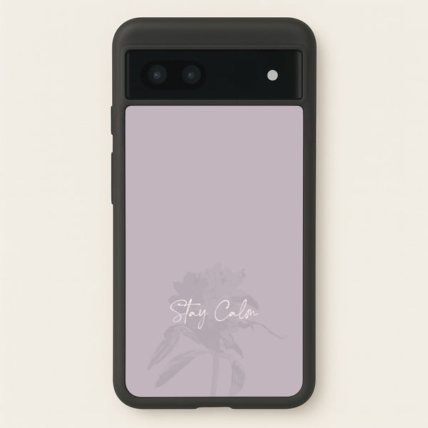 Mauve Stay Calm  - Clean Girl Aesthetic Phone Case for Google Pixel 7a