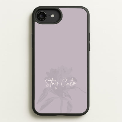 Mauve Stay Calm  - Clean Girl Aesthetic Phone Case for iPhone 6 Plus / 7 Plus / 8 Plus