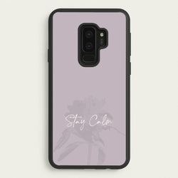 Mauve Stay Calm  - Clean Girl Aesthetic Phone Case for Galaxy S9 Plus