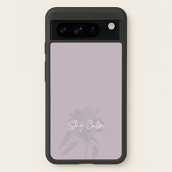 Mauve Stay Calm  - Clean Girl Aesthetic Phone Case for Google Pixel 8 Pro