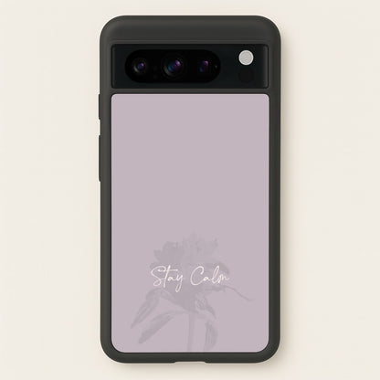Mauve Stay Calm  - Clean Girl Aesthetic Phone Case for Google Pixel 8 Pro