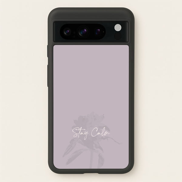 Mauve Stay Calm  - Clean Girl Aesthetic Phone Case for Google Pixel 8 Pro