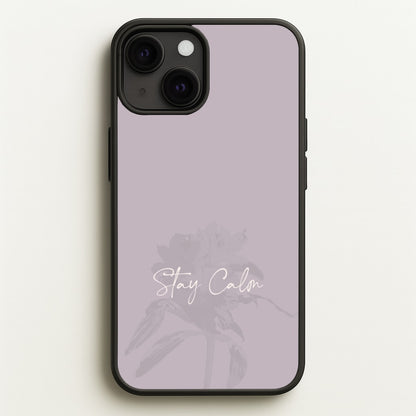 Mauve Stay Calm  - Clean Girl Aesthetic Phone Case for iPhone 13 Mini