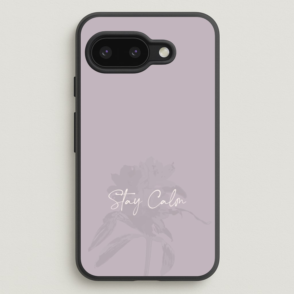 Mauve Stay Calm  - Clean Girl Aesthetic Phone Case for Google Pixel 9a