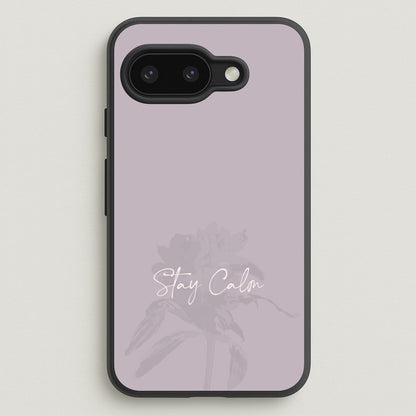 Mauve Stay Calm  - Clean Girl Aesthetic Phone Case for Google Pixel 9a