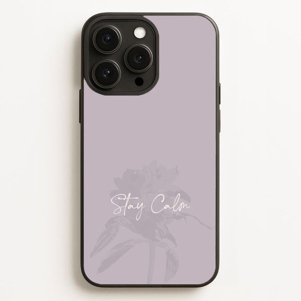 Mauve Stay Calm  - Clean Girl Aesthetic Phone Case for iPhone 12 Pro Max