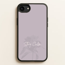 Mauve Stay Calm  - Clean Girl Aesthetic Phone Case for iPhone 6 / 7 / 8 / SE